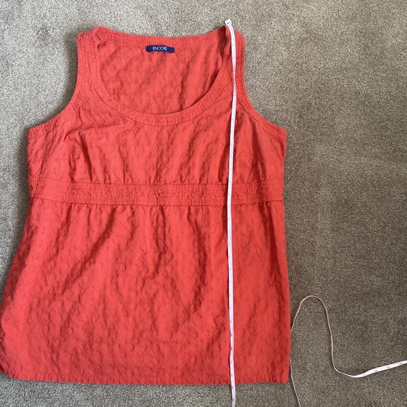 Encore - Burnt Orange Tank with Embroidered Dots - Picture 10 of 10